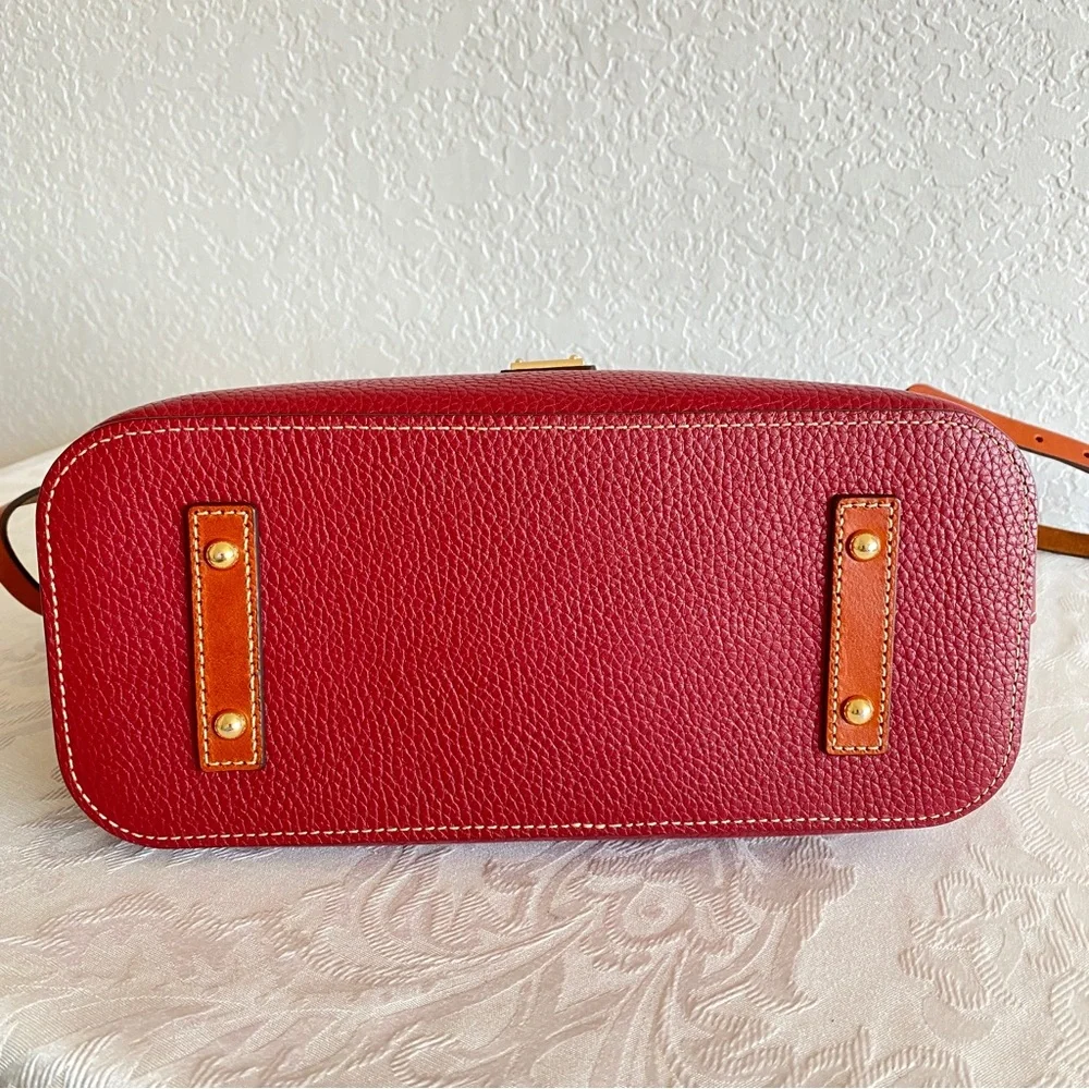 Dooney & Bourke Burgundy brown Leather 2 way briana Tote
